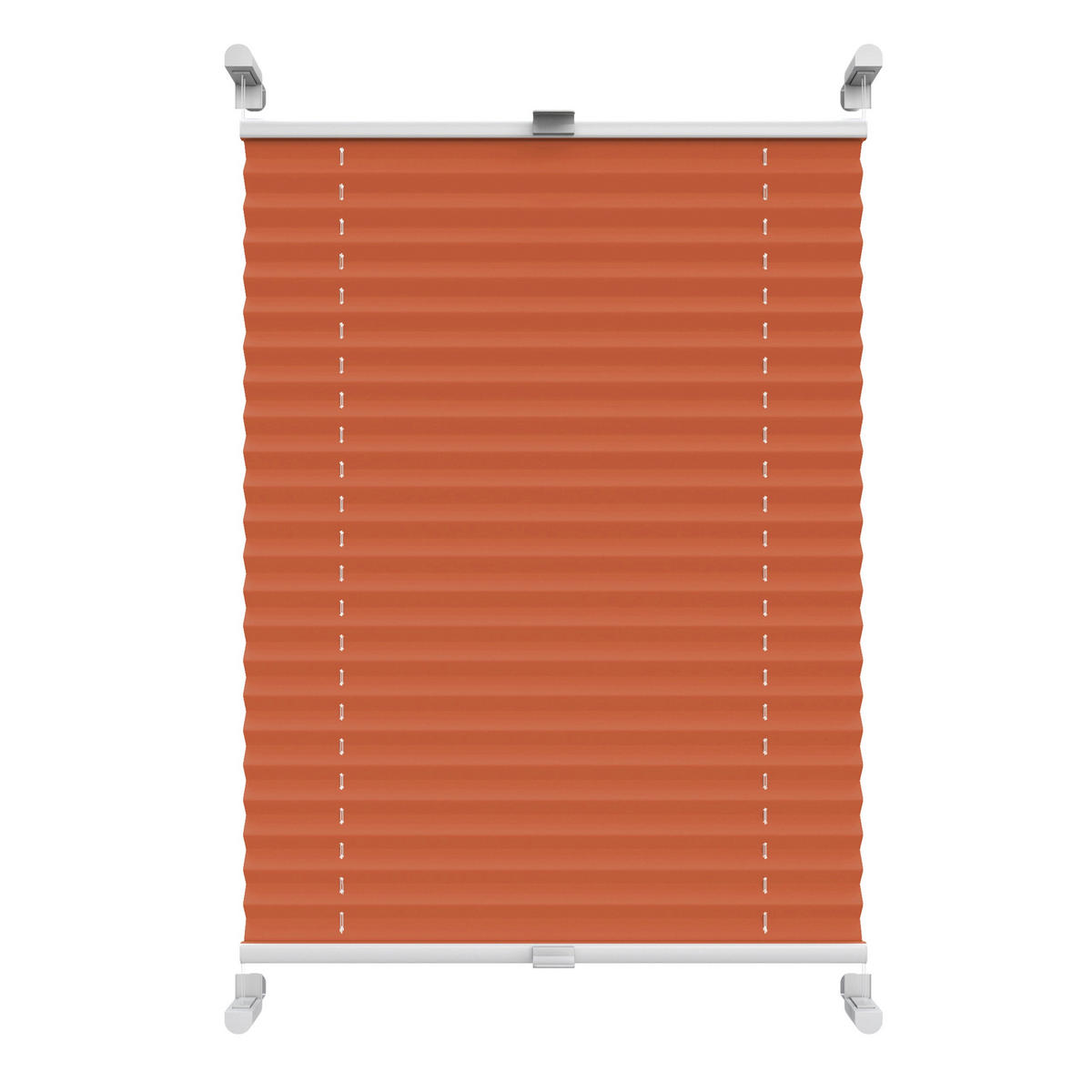 PLISSEE Thermo Basic 75 x 210cm Klemmfix ohne Bohren - Orange, Textil (75/210/210cm) - Deco-Raum
