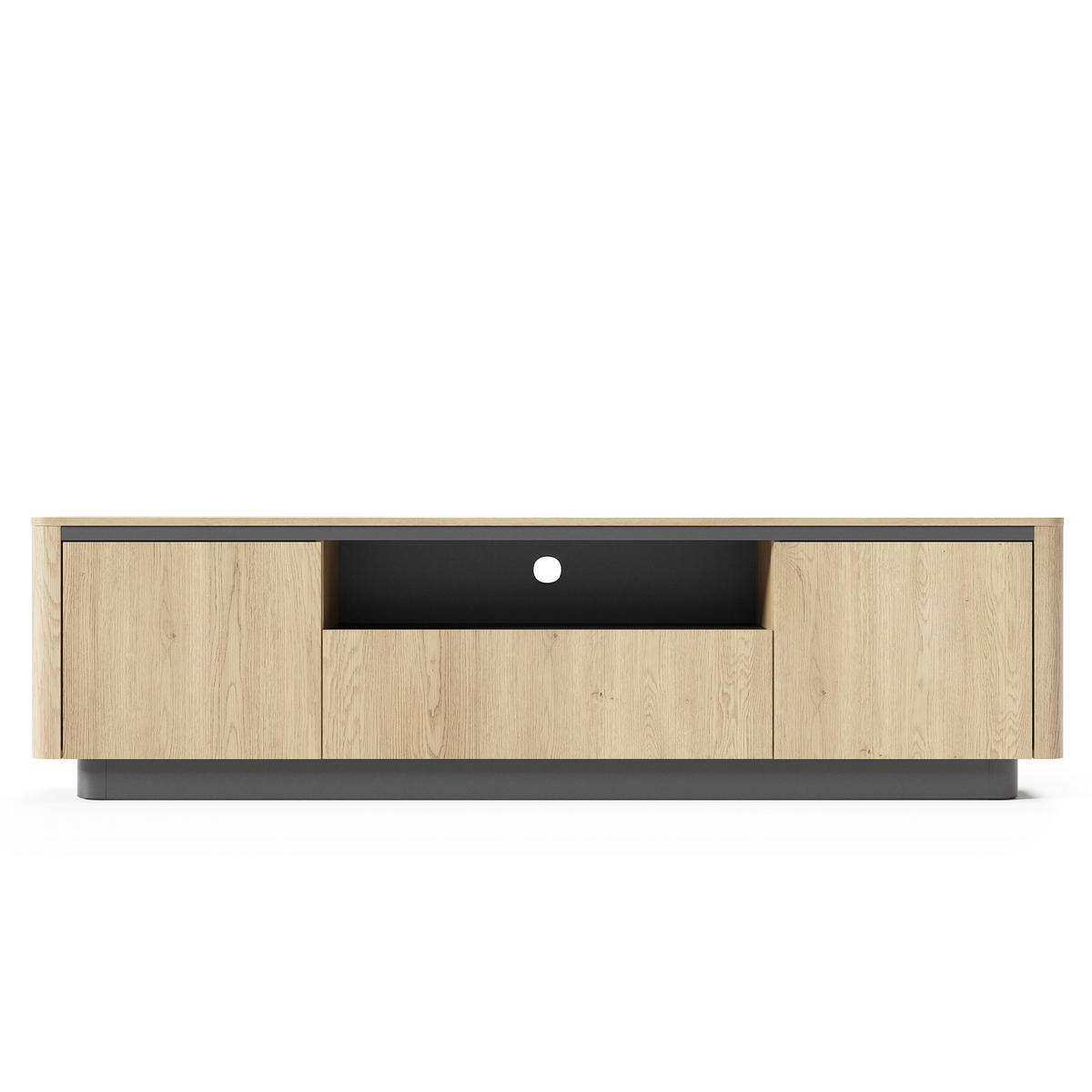 LOWBOARD OMBRA 200/54,9/38,1 cm, Eichefarben - Eichefarben, Holzwerkstoff (200/54.9/38.1cm) - MASSENO