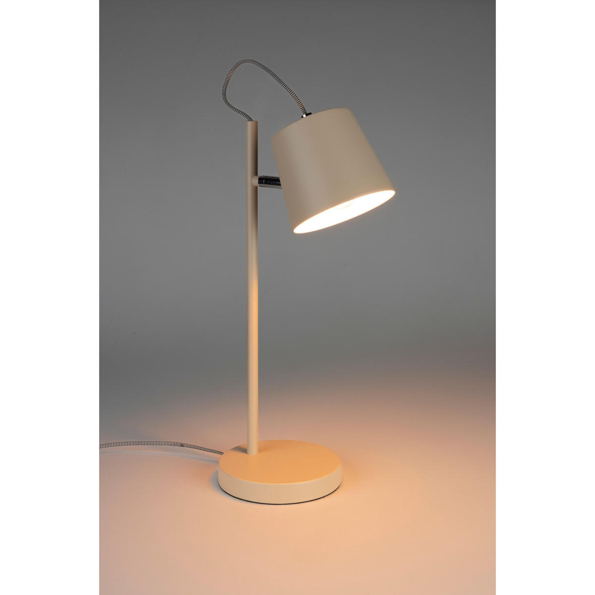 TISCHLAMPE Buckle Head Beige - Beige, Metall (25/25/50cm) - Zuiver