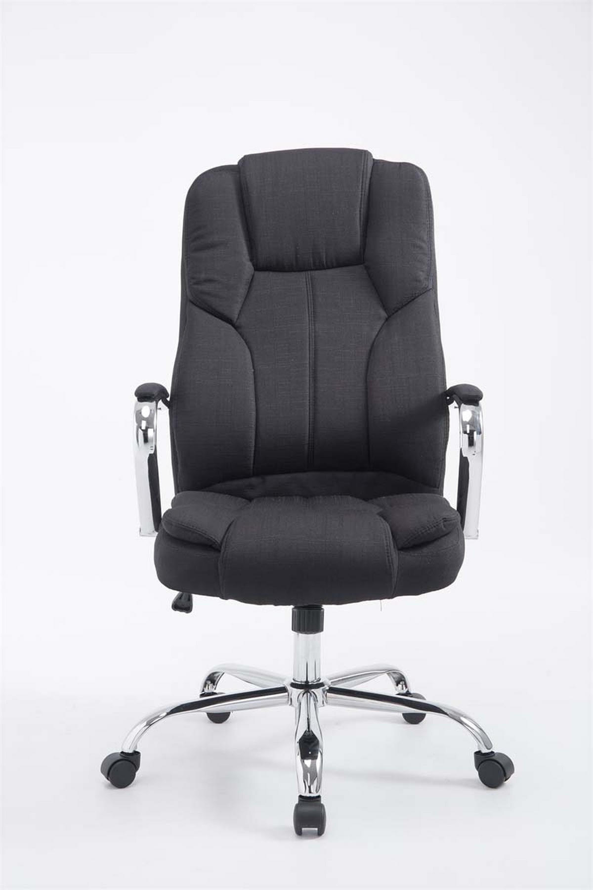 BÜROSTUHL Xavier Two, Stoffbezug Schwarz - Schwarz, Textil/Metall (62/125/70cm) - TPFLiving