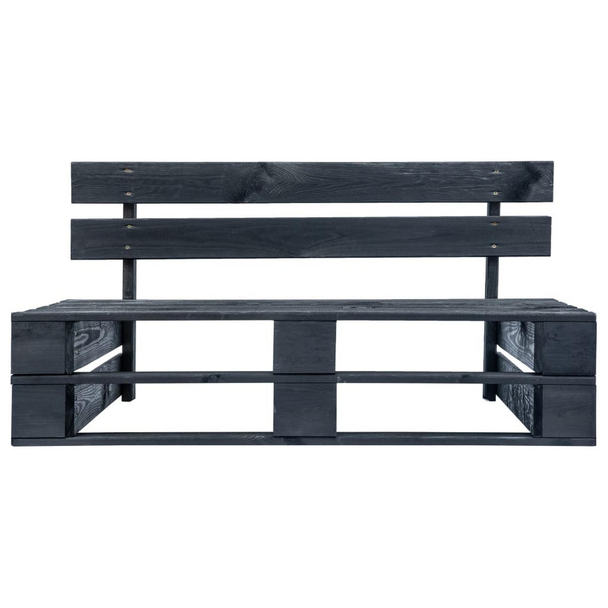 GARTEN-PALETTENBANK Holz Schwarz - Schwarz, Holz (110/55/65cm) - furnicato