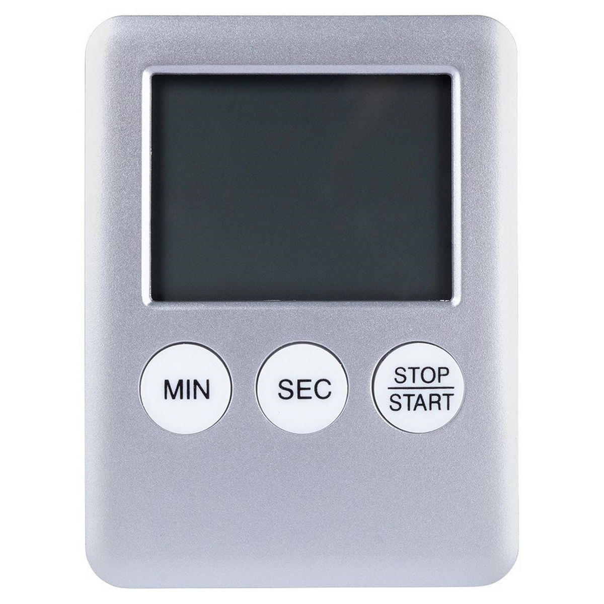 KÜCHENTIMER Silber Schwarz - Silberfarben, Kunststoff (7/1/5.5cm) - Excellent Houseware