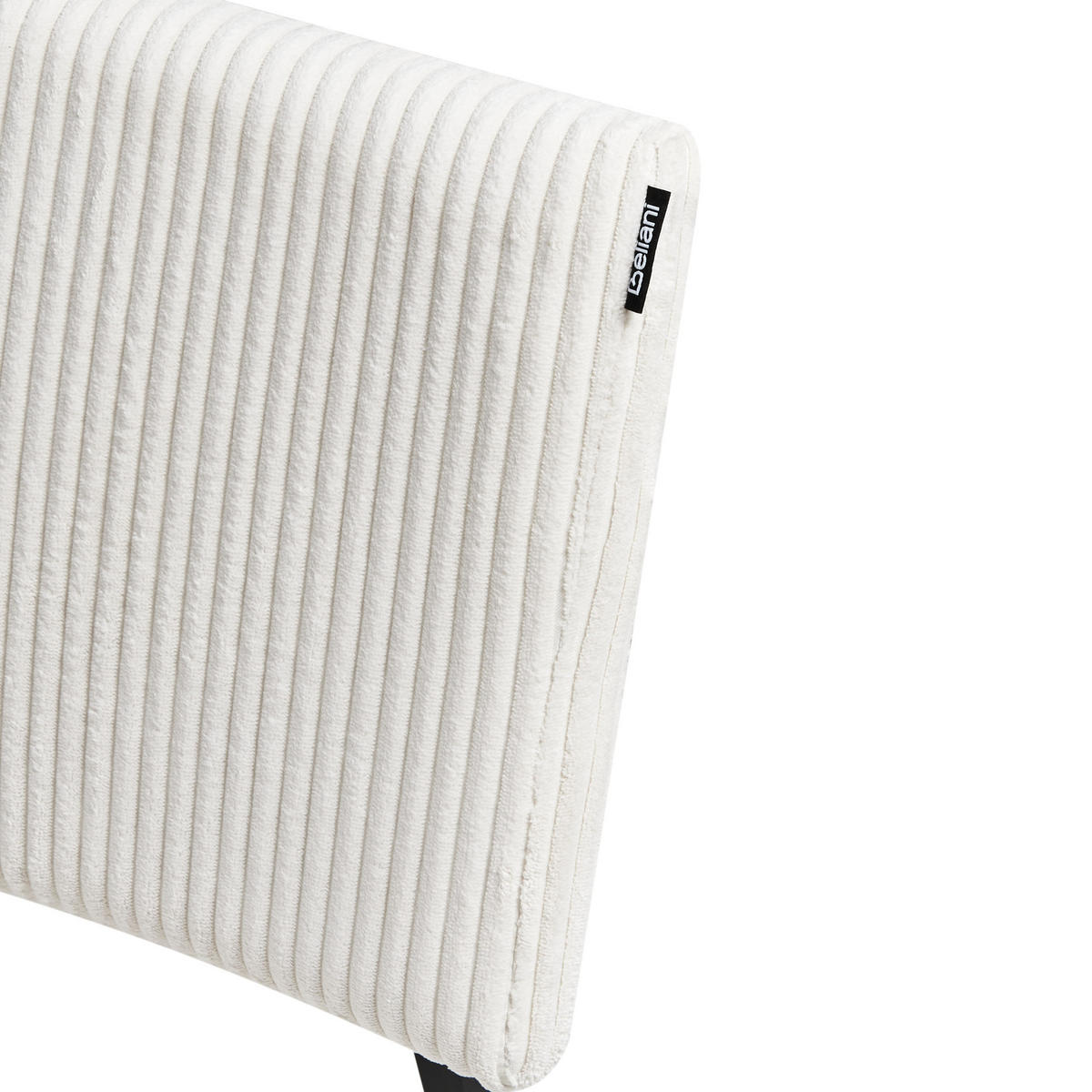 ESSZIMMERSTUHL 2er-Set Cremeweiß Sturgis - Schwarz/Weiß, Textil (47/87/54cm) - Beliani