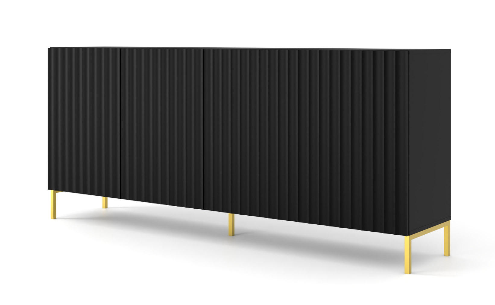 Raumhirsch Furniture Kommode Schwarz 200x87x42 cm