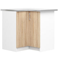 UNTERSCHRANK Weiß, Eiche Sonoma 85,5/84/44,5 - Weiß/Sonoma Eiche, Holzwerkstoff (84/85.5/44.5cm) - RAUMHIRSCH FURNITURE