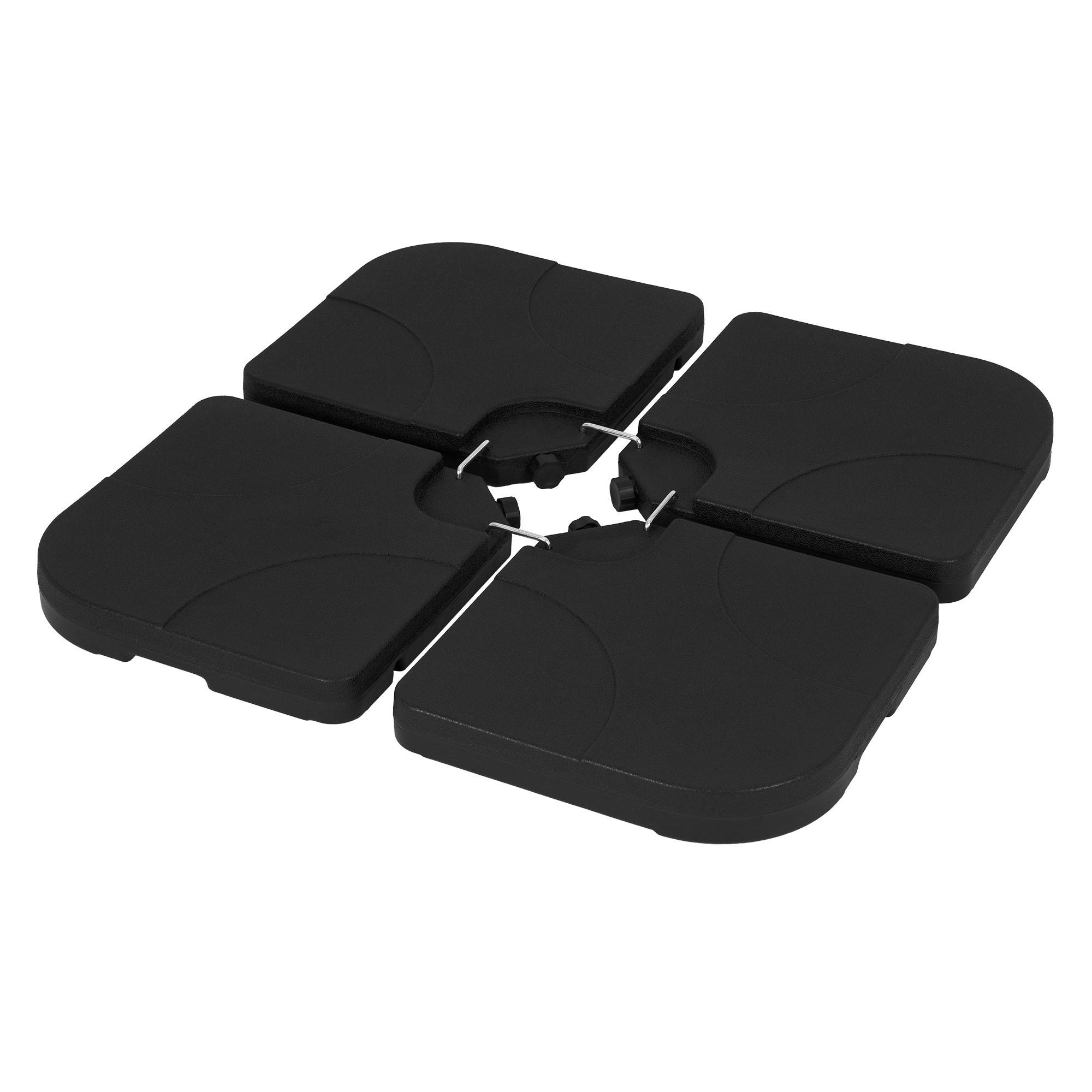 SCHIRMGEWICHT für Ampelschirm 4-teilig Schwarz aus Kunststoff - Schwarz, Kunststoff (105/51cm) - ML-DESIGN