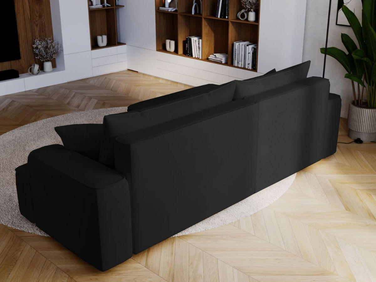 ECKSOFA California Schwarz Links - Schwarz, Holz/Textil (165/270cm) - Graingold