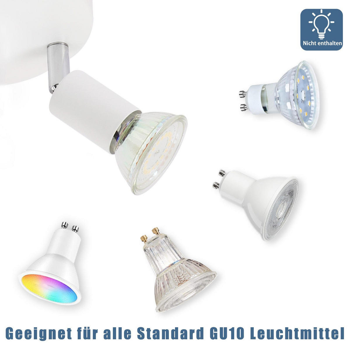 DECKENLEUCHTE Lutton 15/15/8cm - Weiß, Metall (15/15/8cm) - Nettlife
