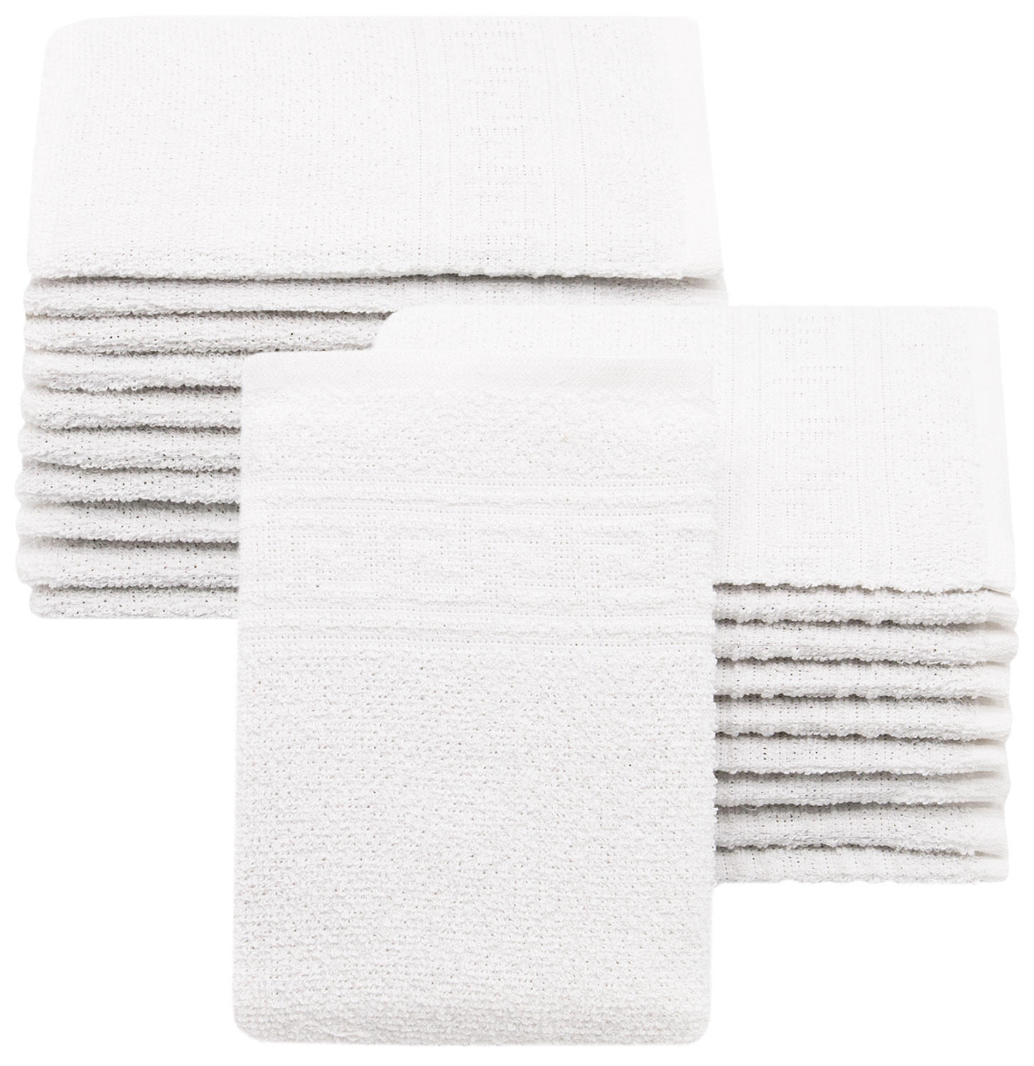 WASCHHANDSCHUH, 20er-Set, 16x22 cm, 80% Baumwolle, 20% Polyester, Weiß - Weiß, Naturmaterialien (16/22cm) - Zollner