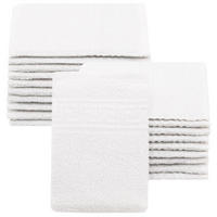 WASCHHANDSCHUH, 20er-Set, 16x22 cm, 80% Baumwolle, 20% Polyester, Weiß - Weiß, Naturmaterialien (16/22cm) - Zollner
