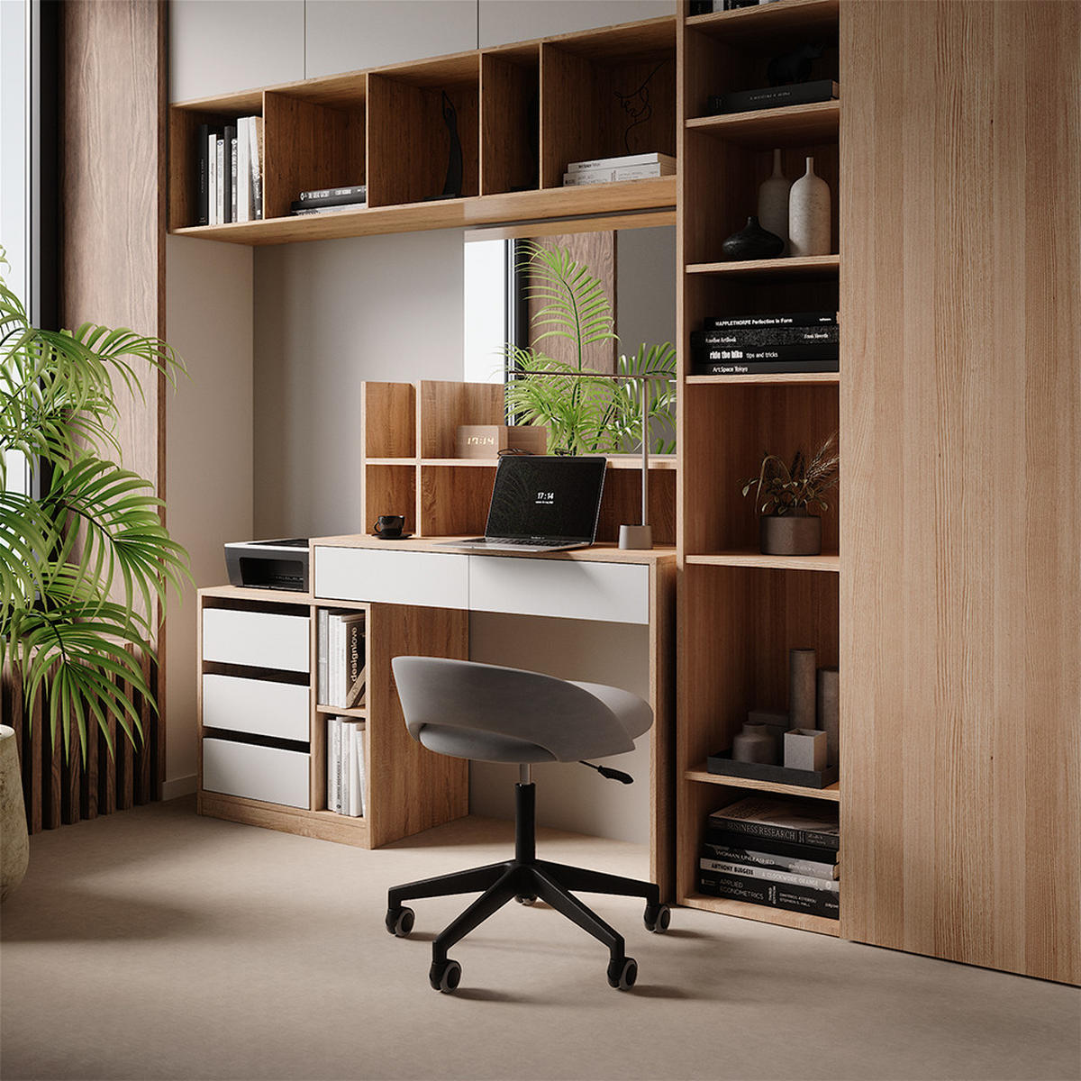 SCHREIBTISCH Anja Weiß/Sonoma 139.8 x 40 cm mit Schubladen - Weiß/Sonoma Eiche, Holzwerkstoff (40/139.8/115cm) - Vicco