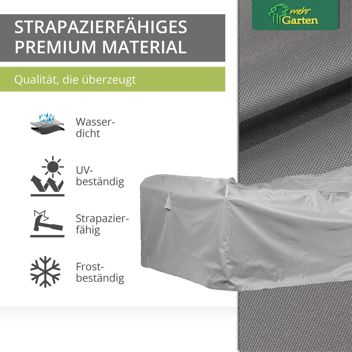 SCHUTZHÜLLE für Loungegruppe rechteckig / quadratisch SHP-20018 - Grau, Kunststoff (230/80/165cm) - mehr Garten