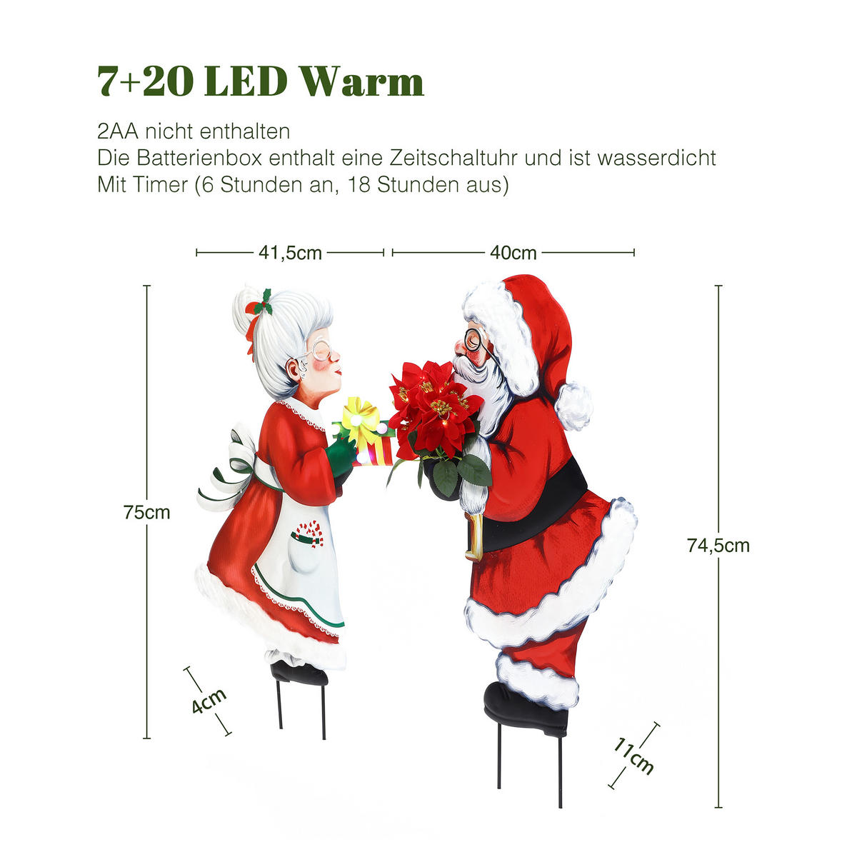 GARTENSTECKER HTHD0195 - Rot/Weiß, Kunststoff/Metall (4/75/41.5cm) - Hometopia