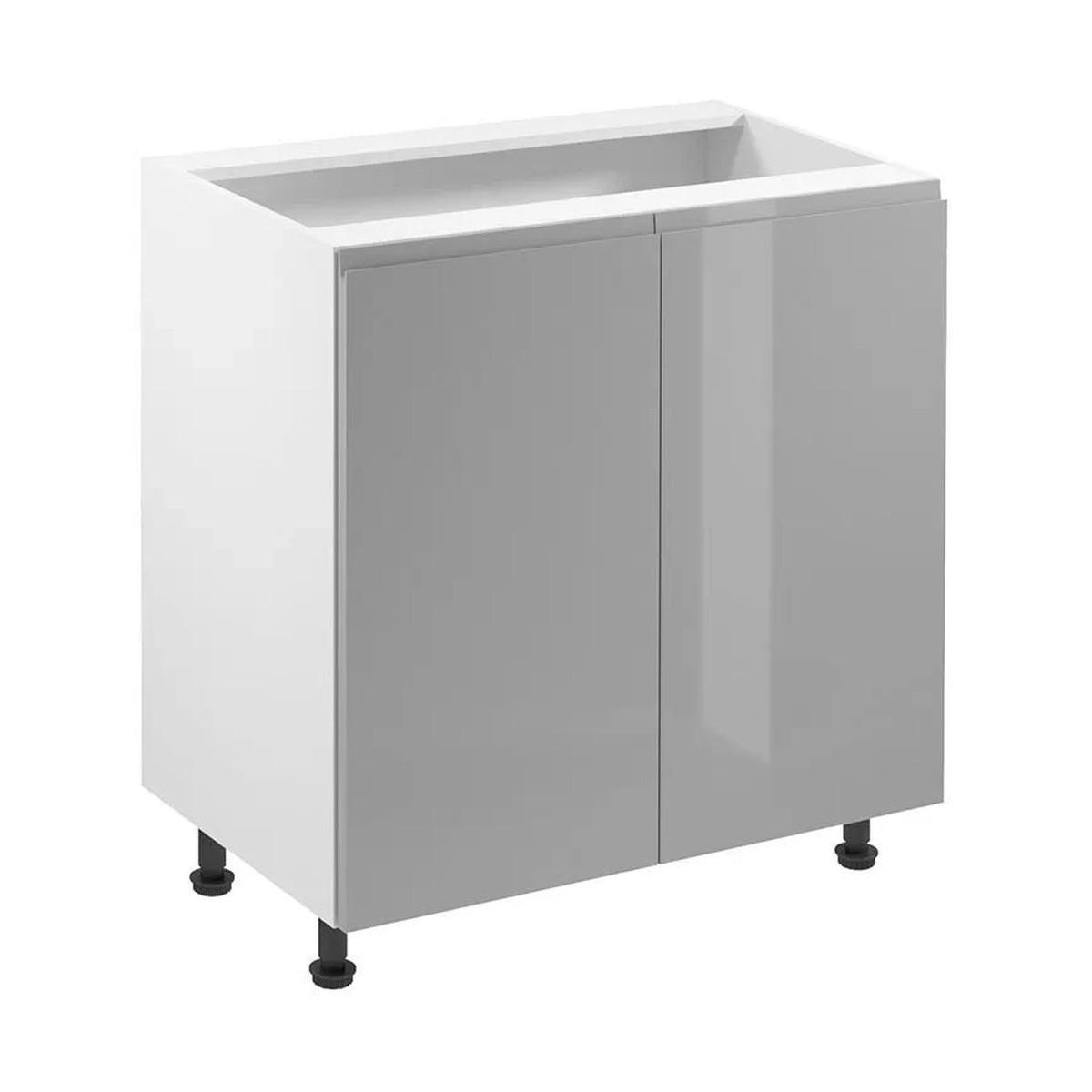 UNTERSCHRANK – 80 cm – D80 – Velmora – Grau - Grau, Holzwerkstoff (80/82/47cm) - ROYAL24_MARKT