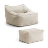 SITZSACK mit Hocker Der Lümmel - Beige, Textil (73/60/138cm) - Mokebo