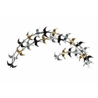WANDDEKO Gold 128/60 cm - Silberfarben/Goldfarben, Metall (3.8/60/9cm) - KUNSTLOFT