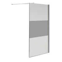 DUSCHWAND AQUOS-COVER Klar 140 x 200 cm teilsatiniert 10 mm ESG - Klar, Glas (140/200cm) - Glasdeals