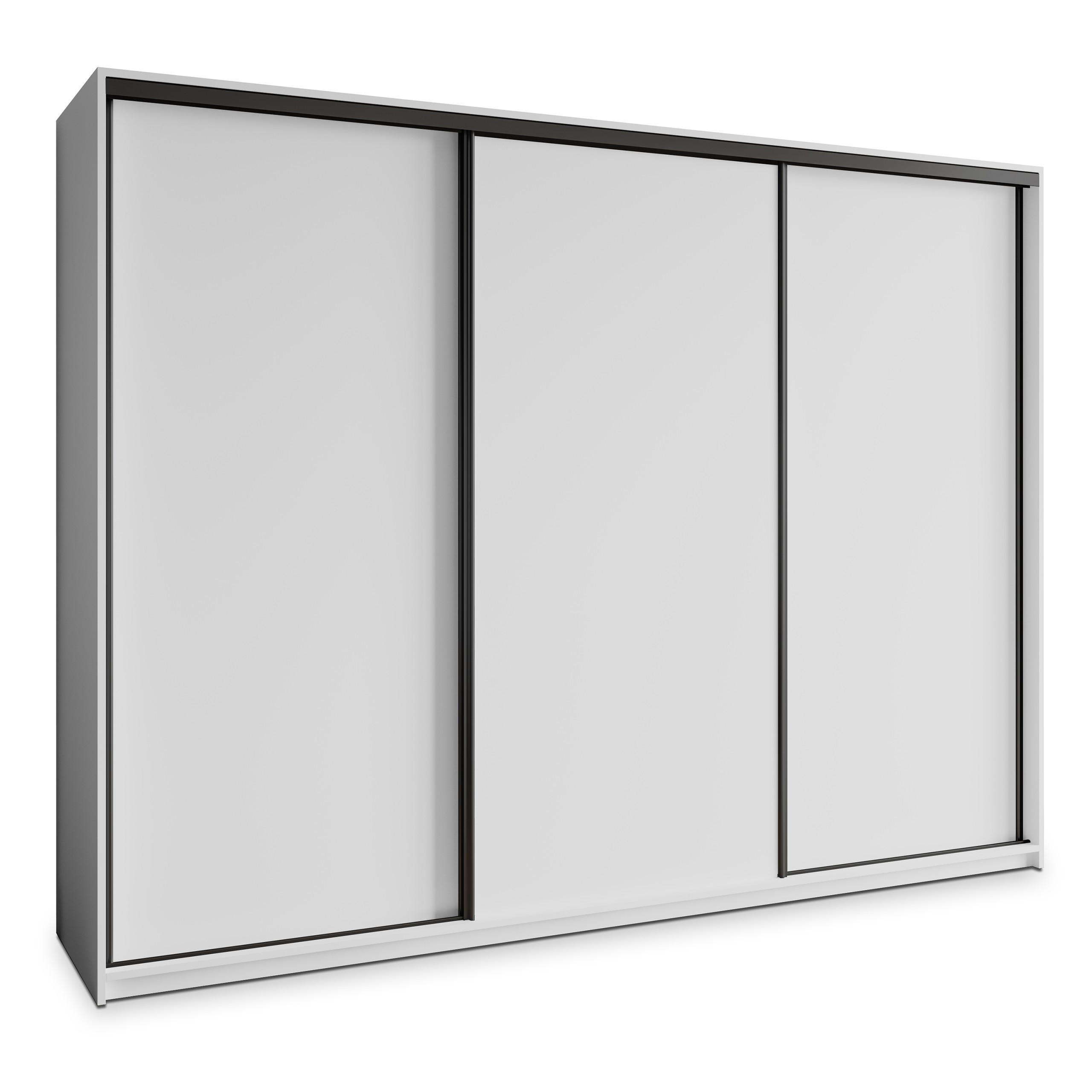 Masseno Schwebetürenschrank Weiß 270x205x60 cm