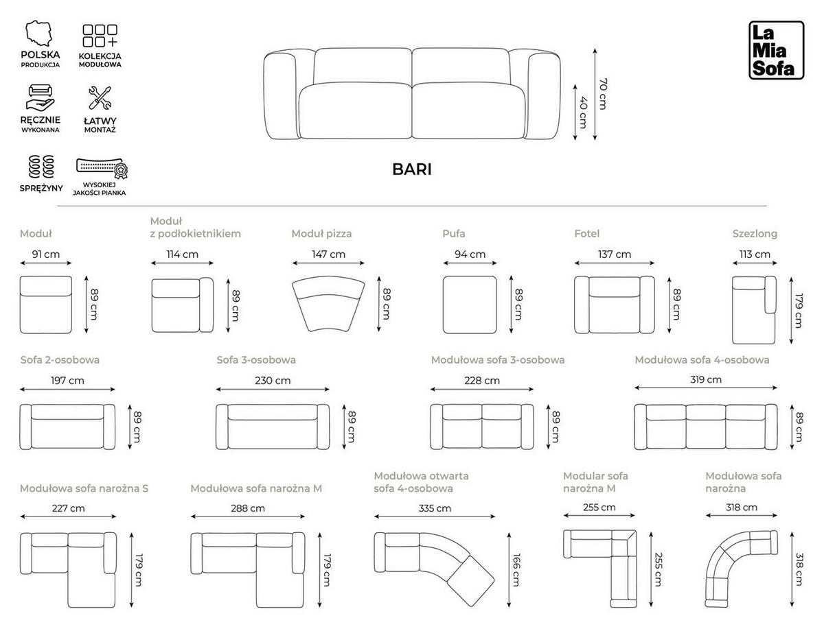 3-SITZER SOFA Samt Stoff Grau - Schwarz/Grau, Kunststoff/Textil (228/70/89cm) - Makamii