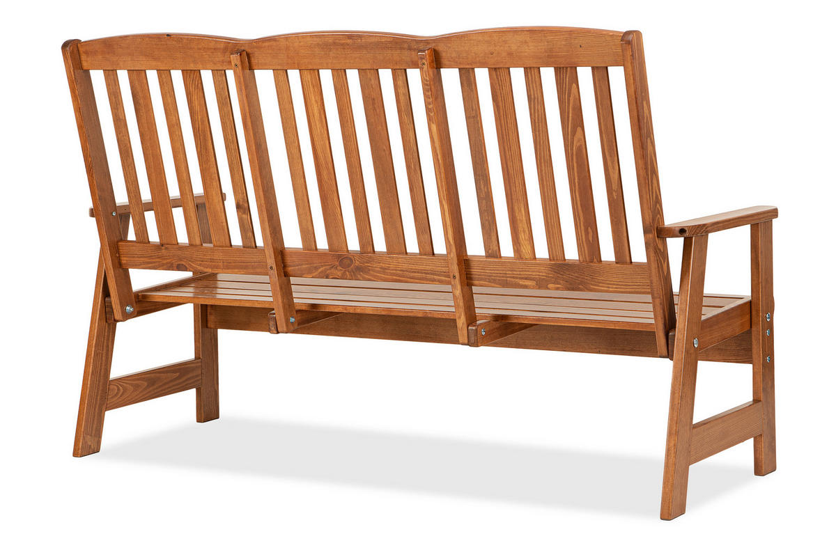 GARTENBANK ALCES aus massivem Kiefernholz, braun - Braun, Holz (70/106/170cm) - KONSIMO®