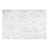 FOTOTAPETE Weiße Backstein Mauer 288/190 cm - Weiß, Papier (288/190cm) - Bilderwelten