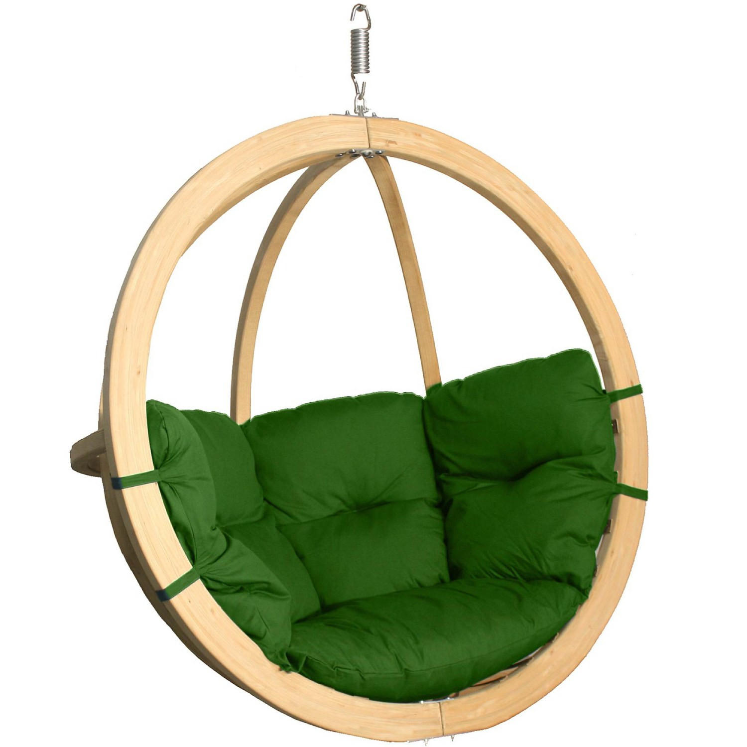 HÄNGESESSEL HIGLO ,Grün - Grün, Holz/Textil (120/82/120cm) - KONSIMO®