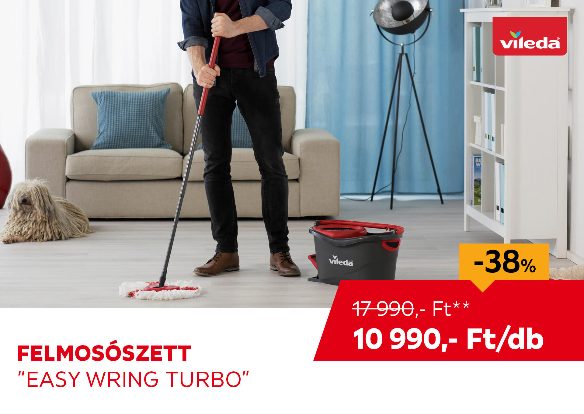 Felmosószett "Easy Wring Turbo" Kiemelt termék 17990 Ft.- helyett 10990 Ft.-