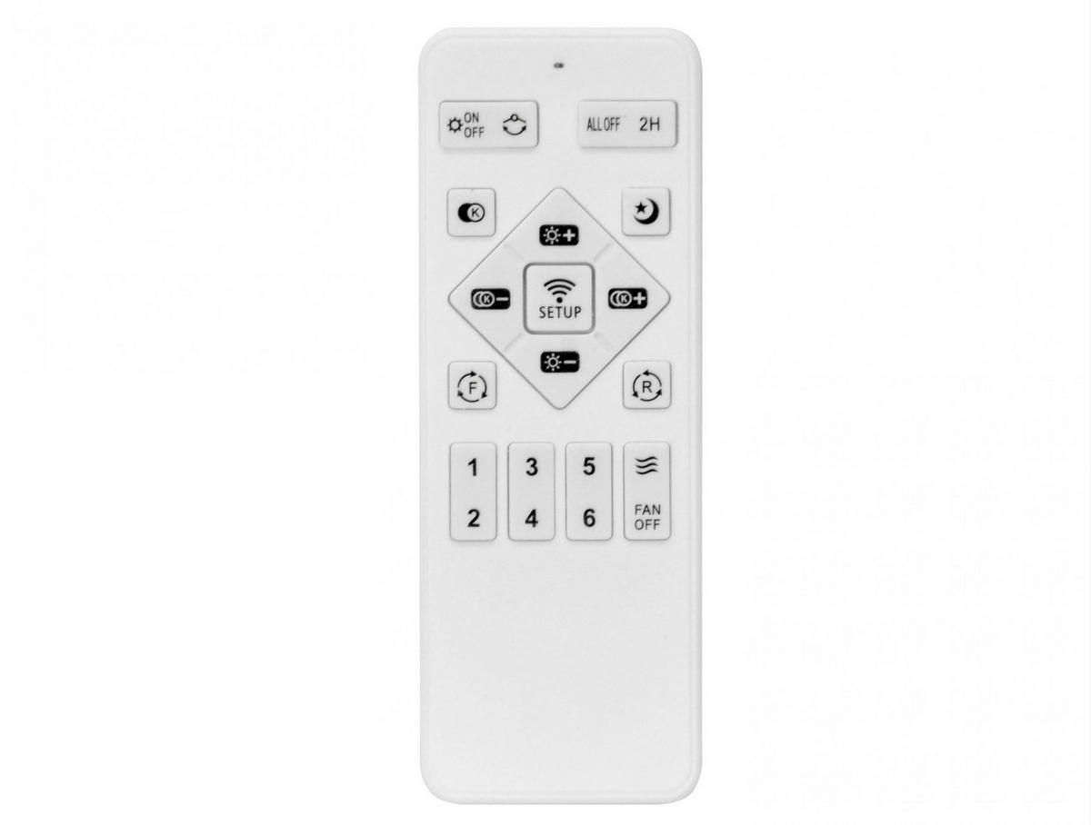LED-DECKENLAMPE Weiß mit integriertem Ventilator 55 W - Weiß, Kunststoff (40/40/24cm) - Purline