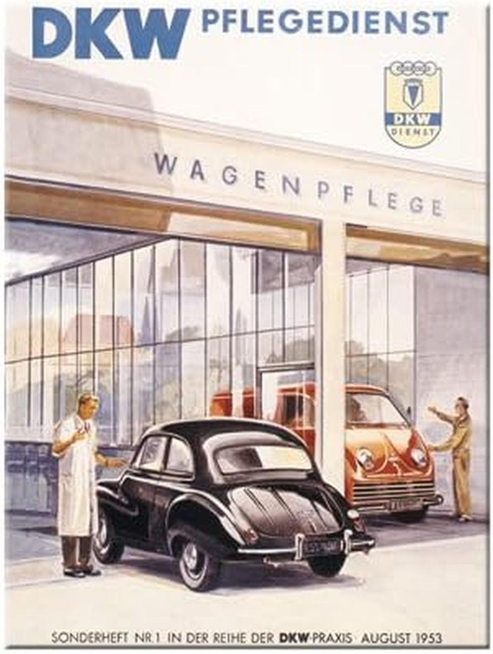 MAGNET 6/8 cm Audi DKW Pflegedienst - Multicolor, Metall (6/8/0.1cm) - Nostalgic-Art