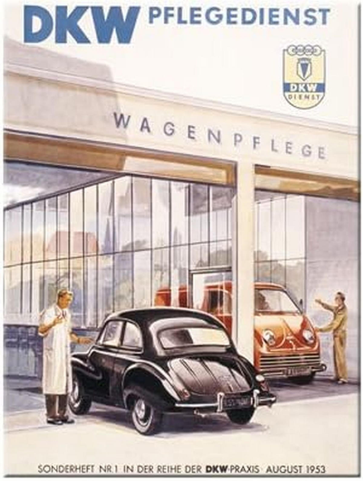 MAGNET 6/8 cm Audi DKW Pflegedienst - Multicolor, Metall (6/8/0.1cm) - Nostalgic-Art