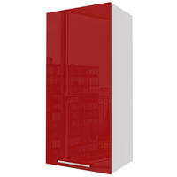 HÄNGESCHRANK Brerra W4/45 Weiß / RAL 3002 karminrot Hochglanz 45 / 32,5 / 96cm - Rot/Weiß, Holz/Holzwerkstoff (45/96/32.5cm) - Feldmann-Wohnen