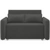 2-SITZER SCHLAFSOFA Duelia Graphitgrau, hydrophobe Chenille - Schwarz, Textil/Metall (144/85/124cm) - Selsey