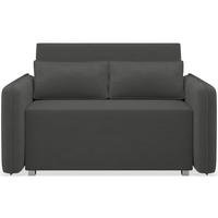 2-SITZER SCHLAFSOFA Duelia Graphitgrau, hydrophobe Chenille - Schwarz, Textil/Metall (144/85/124cm) - Selsey