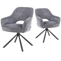 DREHSTUHL Mika-Ben - Schwarz/Grau, Textil/Metall (60/87/65cm) - DUBI Möbel