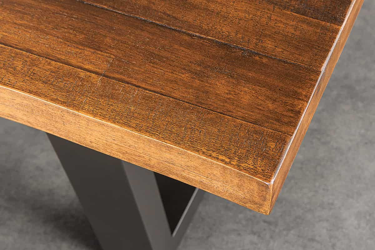 COUCHTISCH GENESIS Akazie kufen Braun 110cm - Schwarz/Braun, Holz/Metall (69/110/46cm) - riess-ambiente