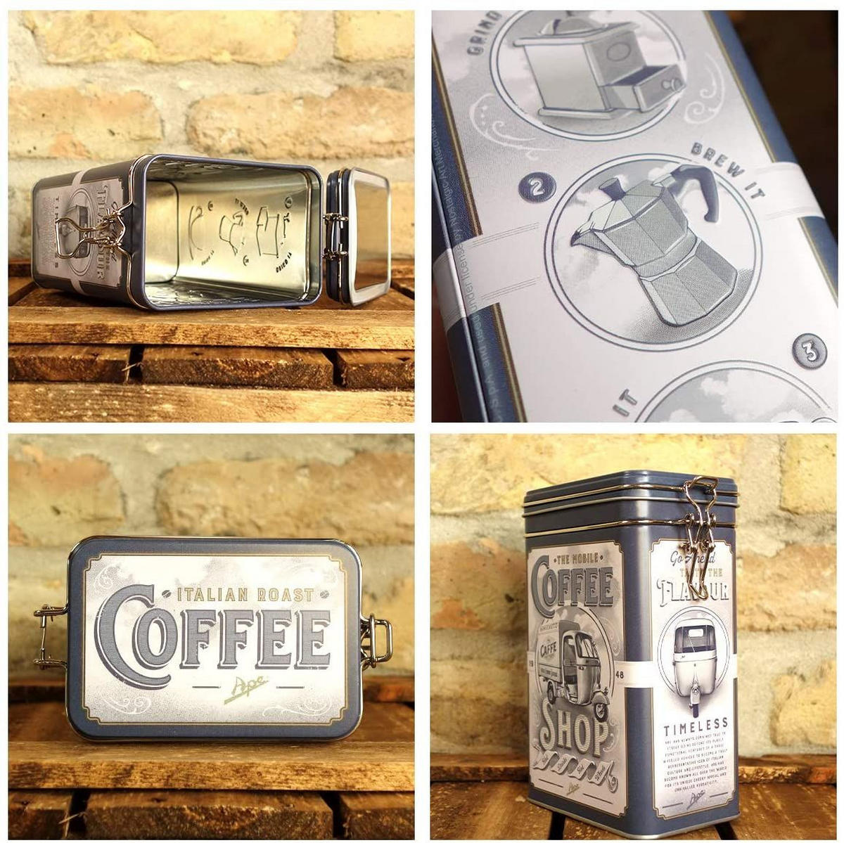AROMADOSE APE Ape Coffee Shop - Multicolor, Metall (11/17.5/7.5cm) - Nostalgic-Art