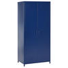 GARDEROBENSCHRANKSTAHL blau 4 Fächer Varna - Blau, Metall (76/171/50cm) - Beliani