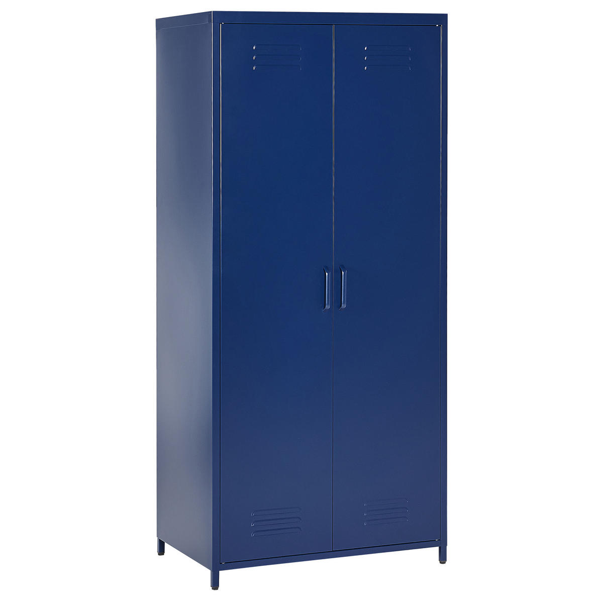GARDEROBENSCHRANKSTAHL blau 4 Fächer Varna - Blau, Metall (76/171/50cm) - Beliani