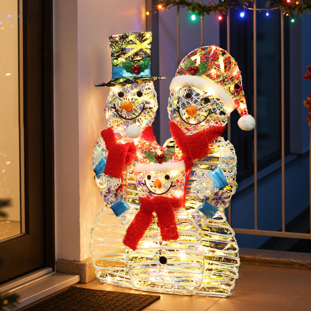 WEIHNACHTSDEKORATION HTHD0256 - Multicolor, Kunststoff/Metall (18/80/54cm) - Hometopia