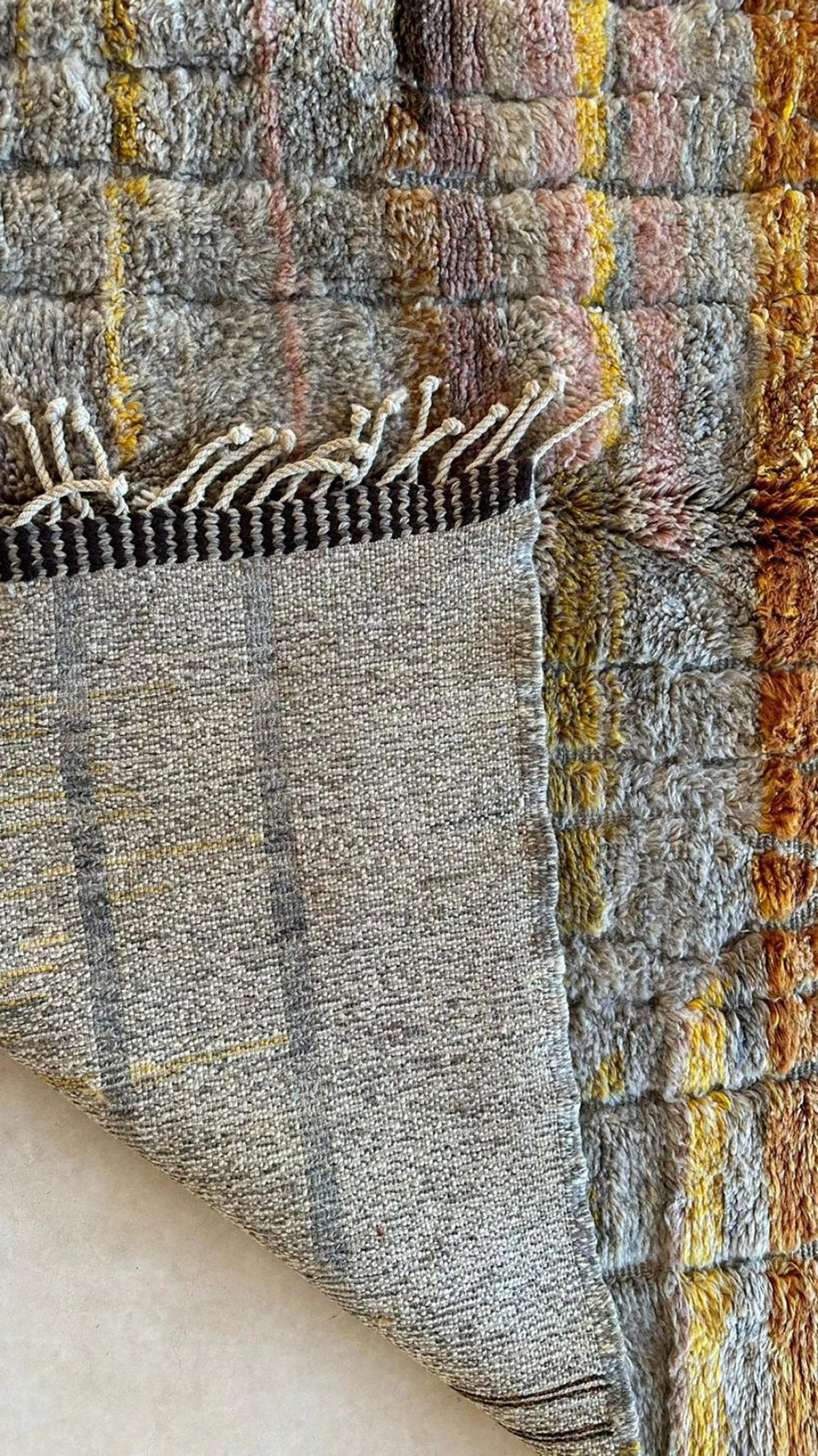 BERBERTEPPICH aus Marokko aus Wolle 250x 350 cm - Orange, Naturmaterialien (250/350cm) - AFK Living