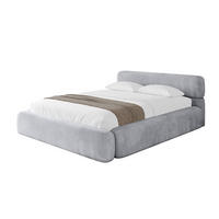 POLSTERBETT mit Bettkasten und Lattenrost, Bett mit Matratze H3/H4 - ENORA-V1 160x200 Hellgrau - Hellgrau, Holzwerkstoff/Textil (160/200cm) - ALTDECOR