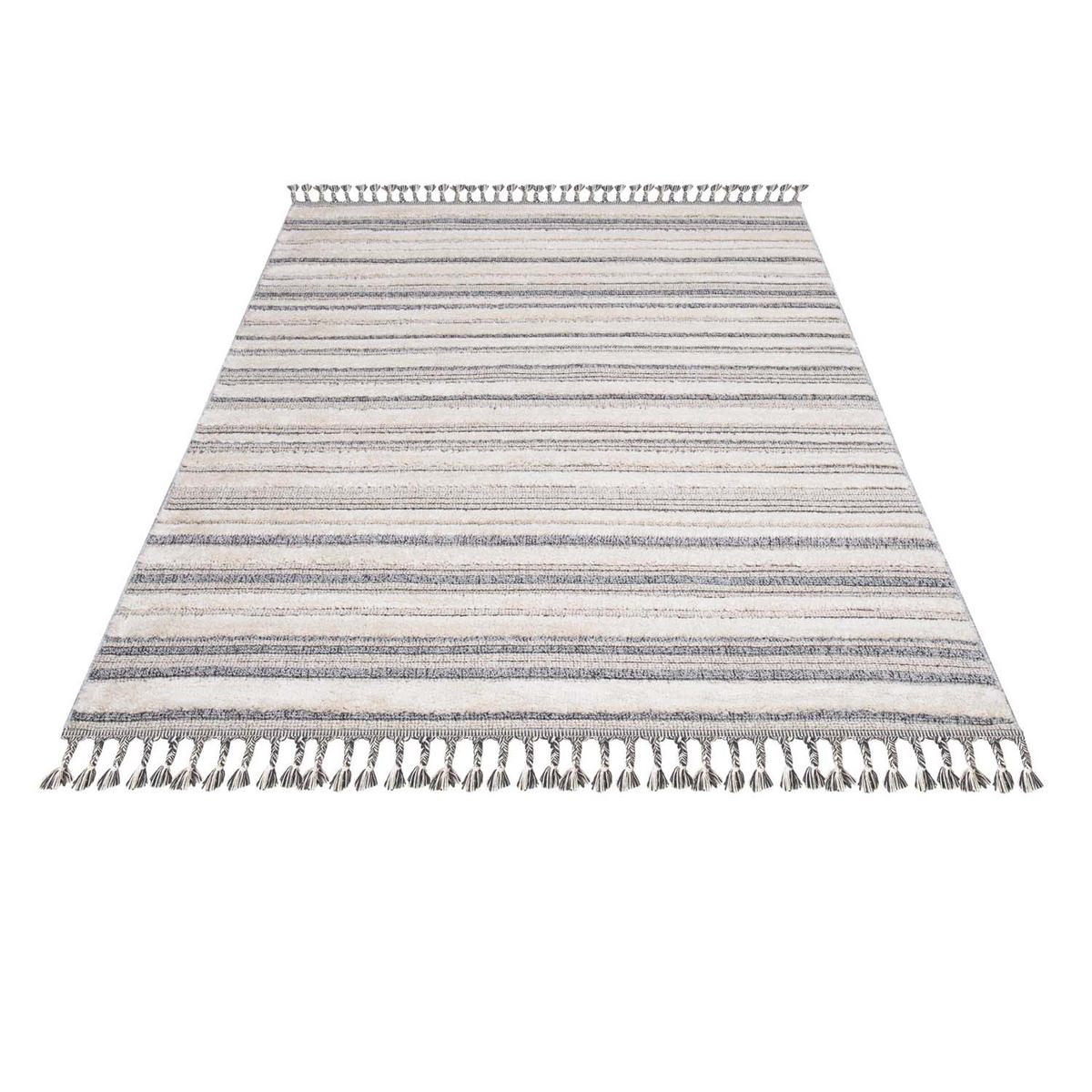 KURZFLOR-TEPPICH Valencia 807 Graublau/ Creme 200x290 cm - Blau/Creme, Textil (200/290cm) - carpet city