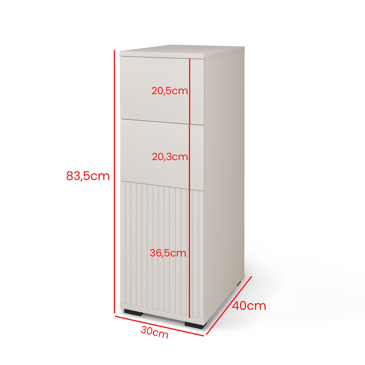 GARDEROBE Ritmo version 8 gefräste Kleiderschrank mit Polsterplatten Braun - Beige/Braun, Holzwerkstoff (170/225/40cm) - Jerpax