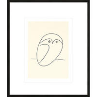 BILD gerahmt 53x63 cm Pablo Picasso „Eule“ - Weiß, Holz (53/63cm) - artissimo