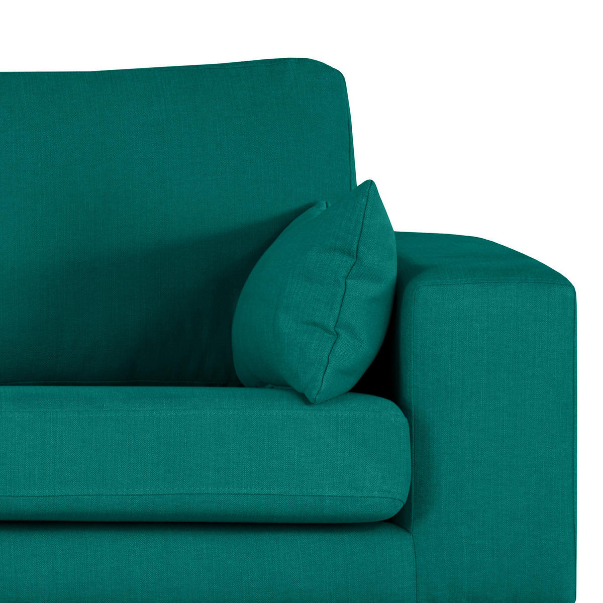 3-SITZER SOFA - Buchefarben/Petrol, Buchenholz/Textil (237/81/88cm) - home24