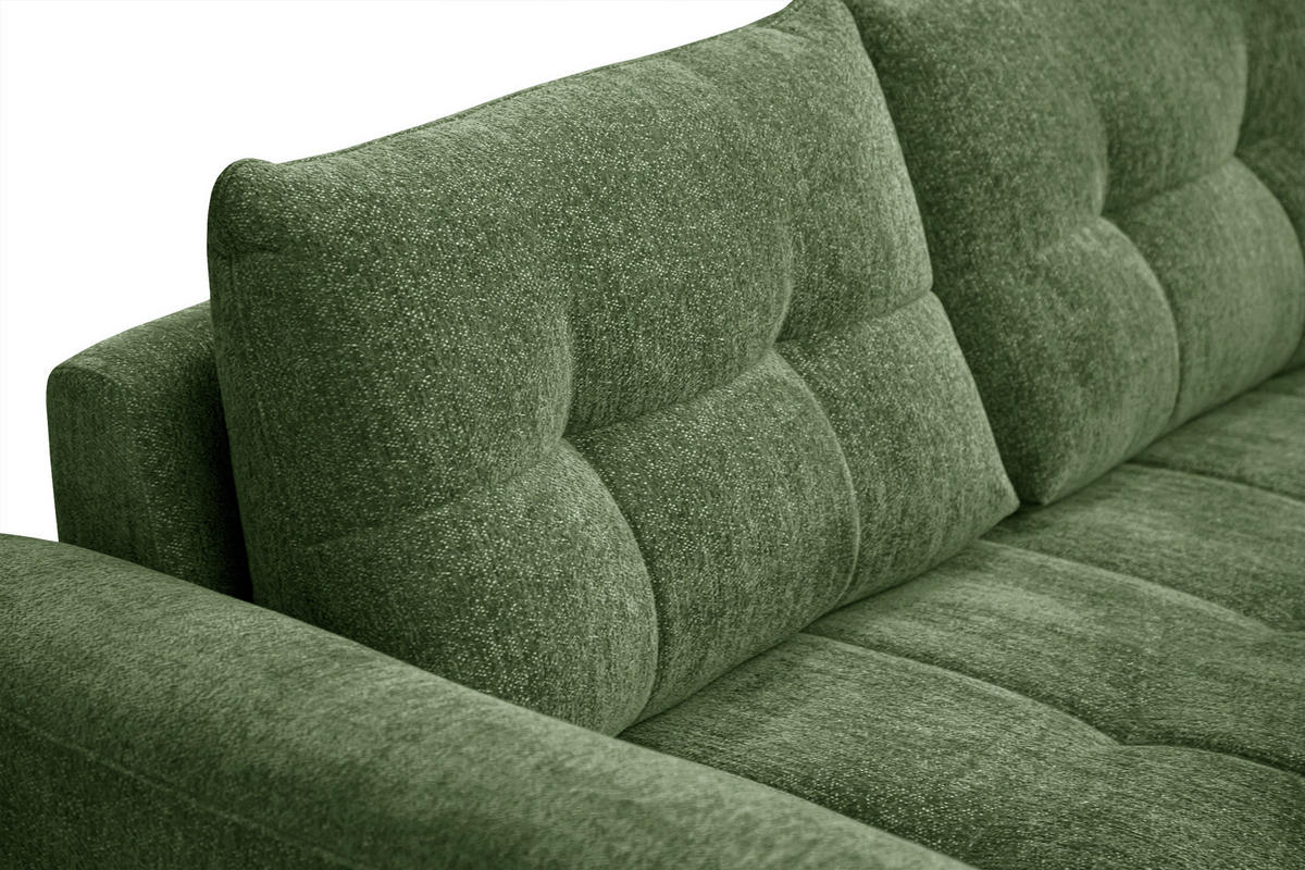 SOFA SALVINI 3-Sitzer, dunkelgrün - Dunkelgrün, Holz/Textil (237/88/99cm) - Courtois Laville