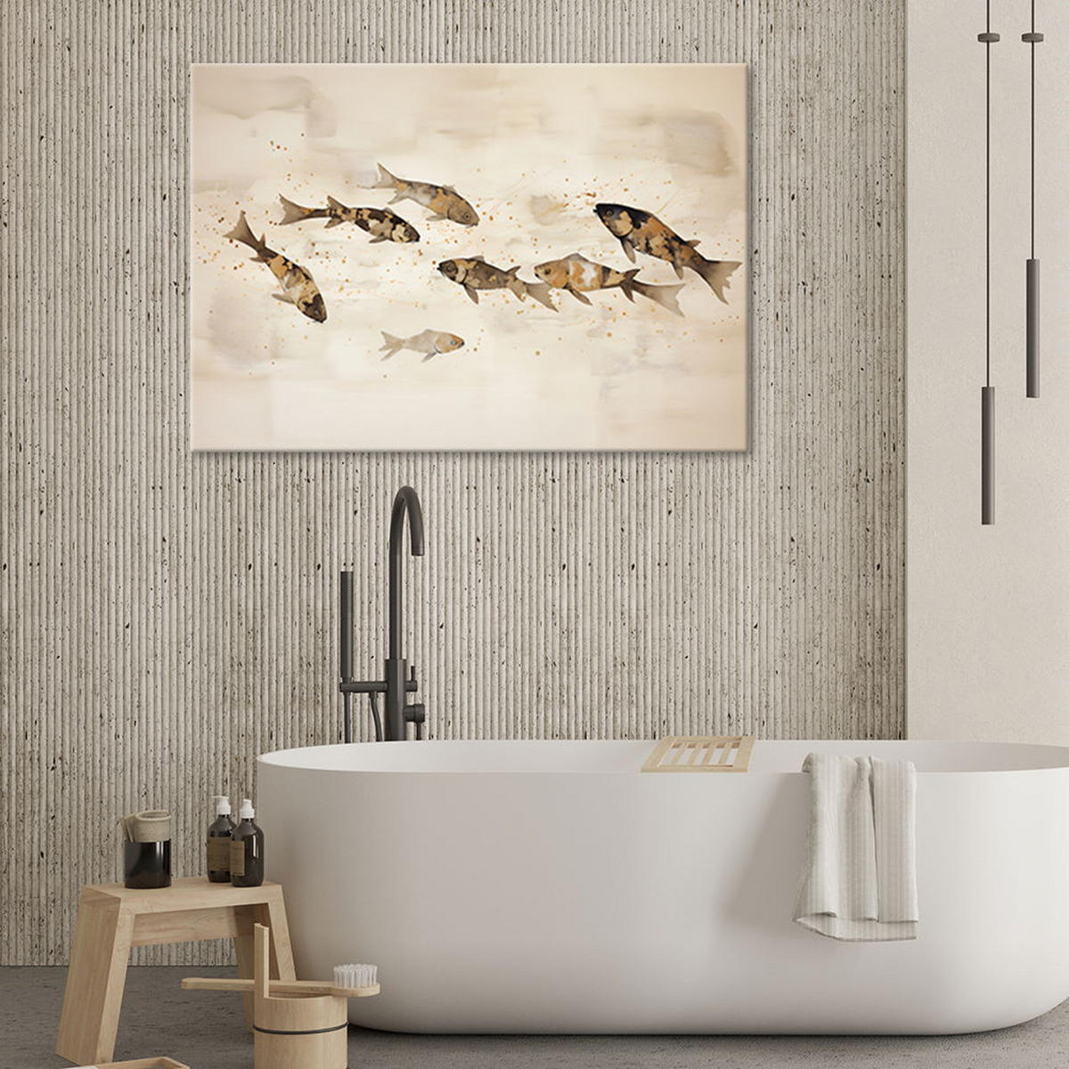 KUNSTDRUCK Beige 100/70 cm - Beige, Textil (100/70cm) - KUNSTLOFT