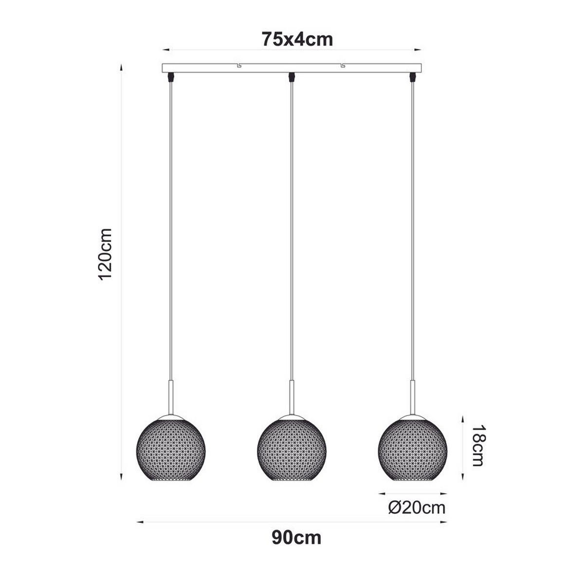 LED HÄNGELEUCHTE ANDRE Metall Glas weiß matt - Weiß, Glas (90/20/120cm) - Globo Lighting