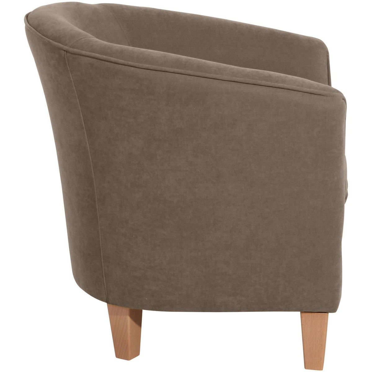 SESSEL Karine Bezug Velourstoff Buche natur / sahara - Sahara, Kunststoff (70/74/70cm) - 58aufmkessel