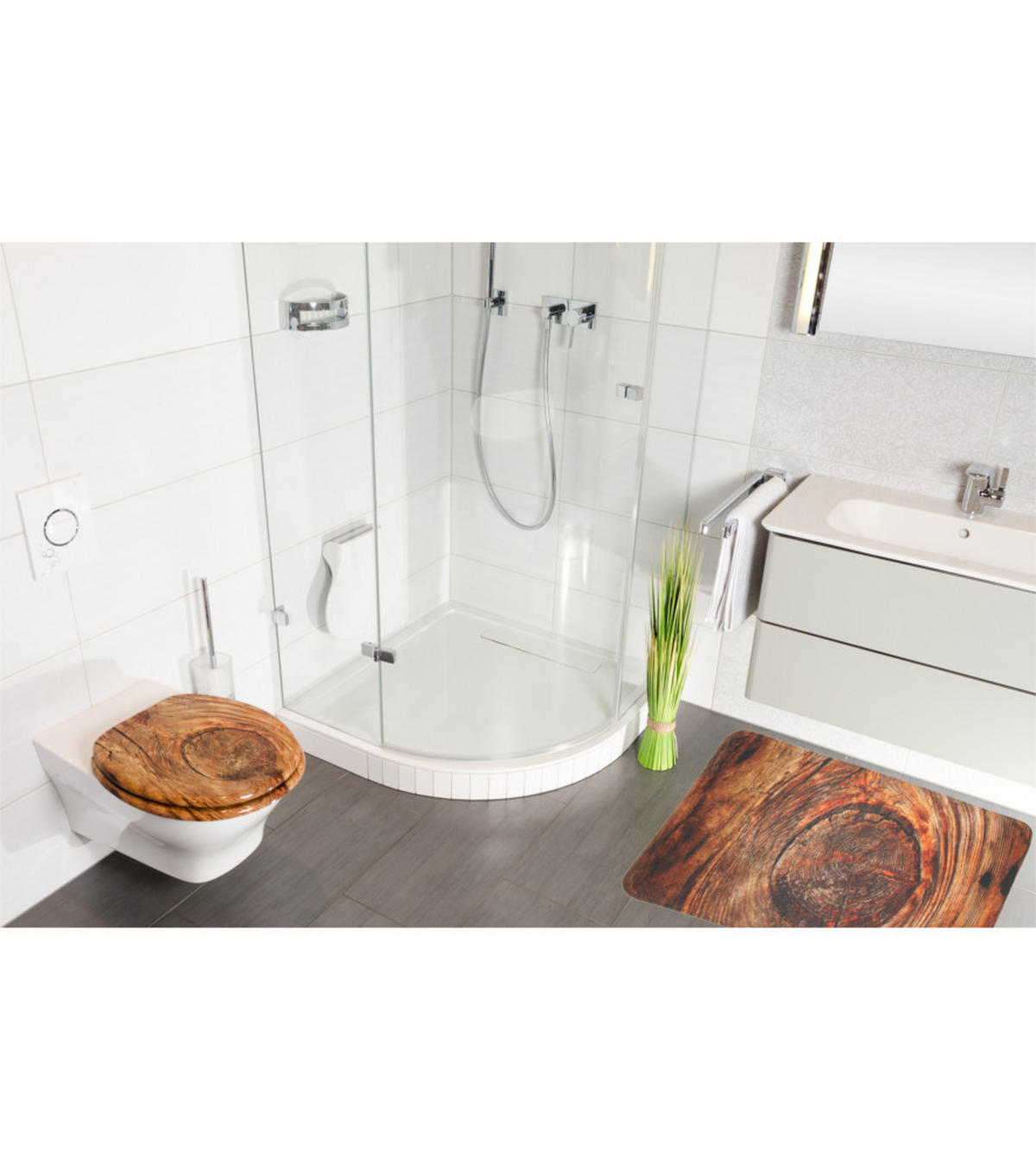 BADTEPPICH Rustikal 50 x 80 cm - Braun, Textil (50/80cm) - Sanilo